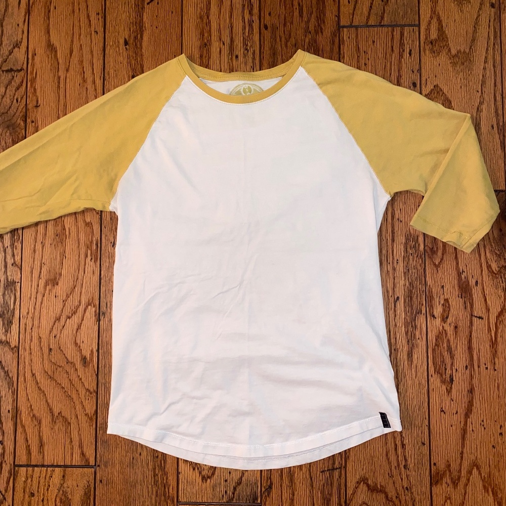Cotton On - S - Yellow/White Raglan T-Shirt